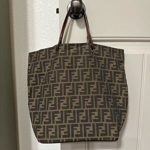 Vintage Fendi Small Canvas Tote